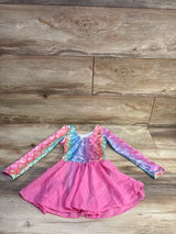 EQSIJU Skirted Mermaid Leotard Pink sz 2/3T