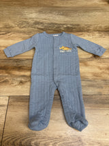 Chick Pea Quilted Snap Coverall Blue sz 0-3m