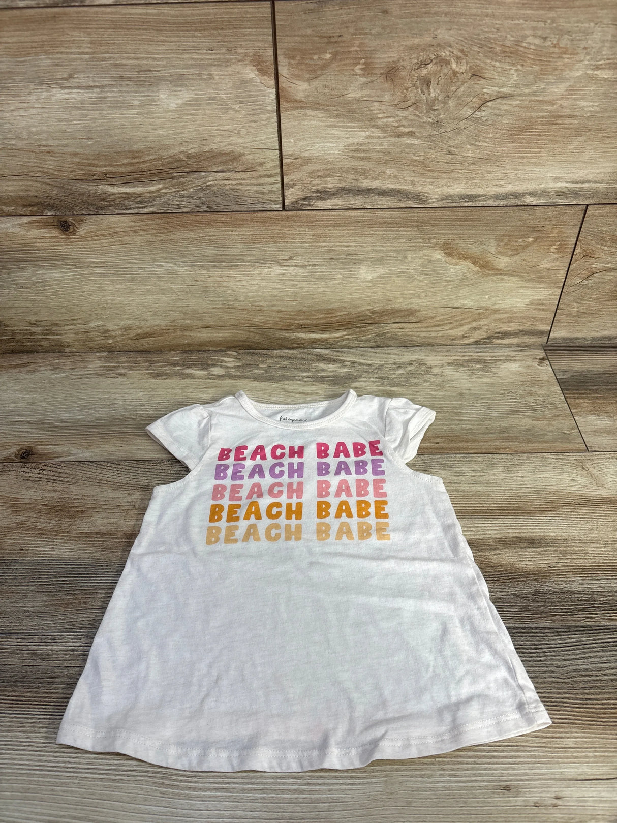 First Impressions Beach Babe Tank Top Ivory sz 4T