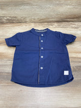 River Island Mini Button Up Shirt Blue sz 9-12m