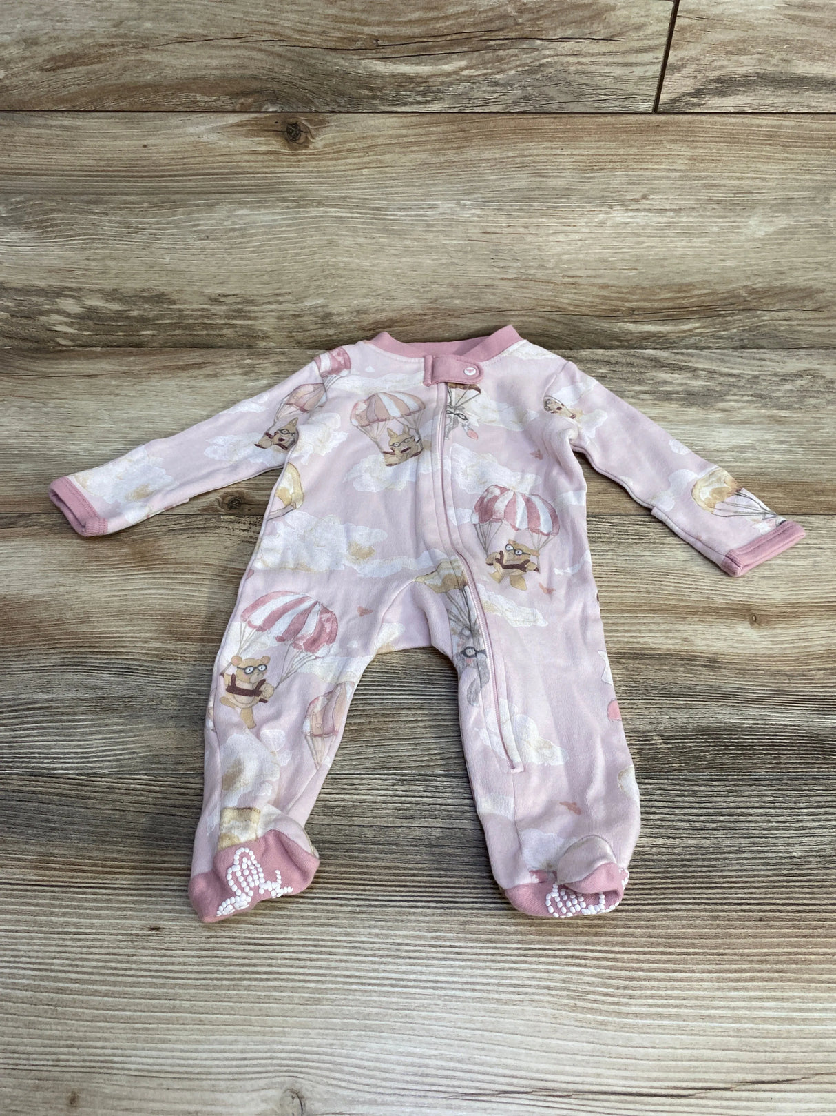 Burt's Bees Baby Organic Parachute Pals Sleeper Pink sz Newborn