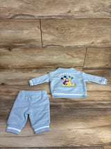 Jumping Beans x Disney Mickey Mouse Half Zip Jacket & Pants Set Blue sz Newborn