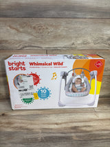 NEW Bright Starts Whimsical Wild Portable Compact Baby Swing
