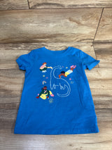 Cat & Jack Chalk Dinosaur Shirt Blue sz 3T