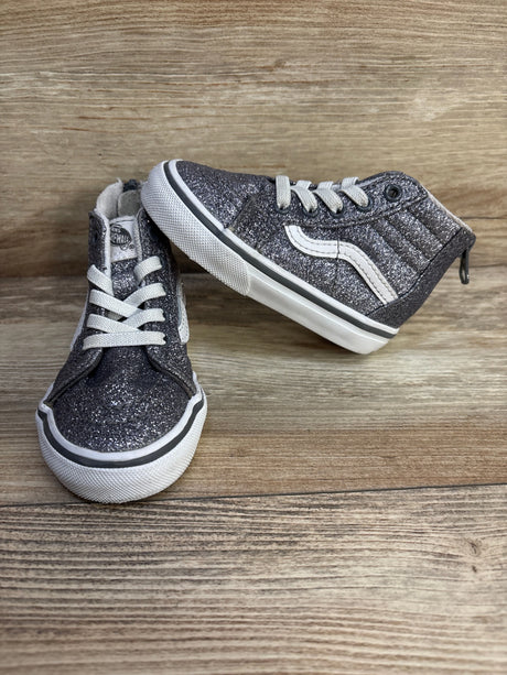 Vans Sk8-Hi Zip Shoe Racing Purple Glitter sz 5c - Me n Mommy To Be