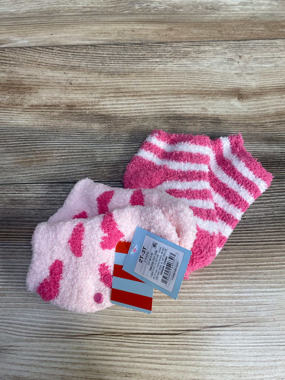 NEW Cat & Jack Super Soft Ankle Socks, Pink 2pk sz 2T-3T