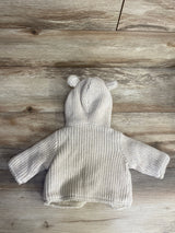 Baby Gap Sherpa-Lined Garter Sweater Oatmeal sz 0-3m
