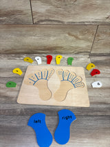 Counting Feet Wooden Puzzle 12pc