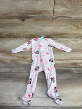 Disney Baby Minnie Mouse Ribbed Sleeper Pink sz 3-6m