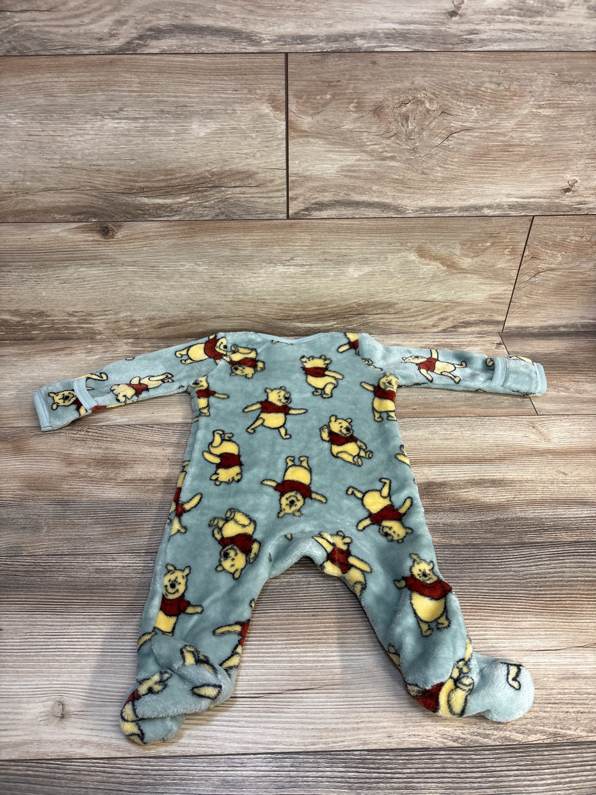 Disney Baby Winnie The Pooh Plush Blanket Sleeper Sage sz 3-6m