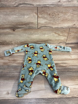 Disney Baby Winnie The Pooh Plush Blanket Sleeper Sage sz 3-6m
