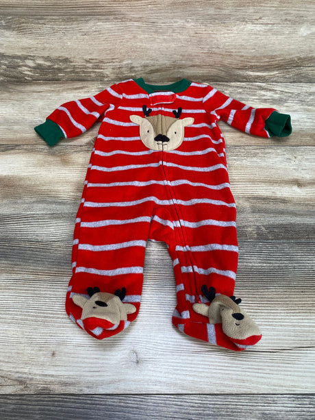 Just One You Striped Reindeer Blanket Sleeper Red sz 3m - Me n Mommy To Be