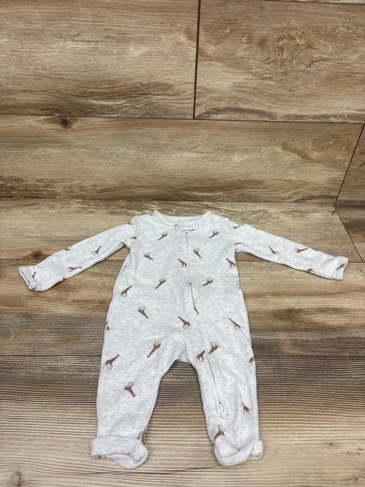 Child Of Mine Footless Giraffe Sleeper Grey sz 0-3m