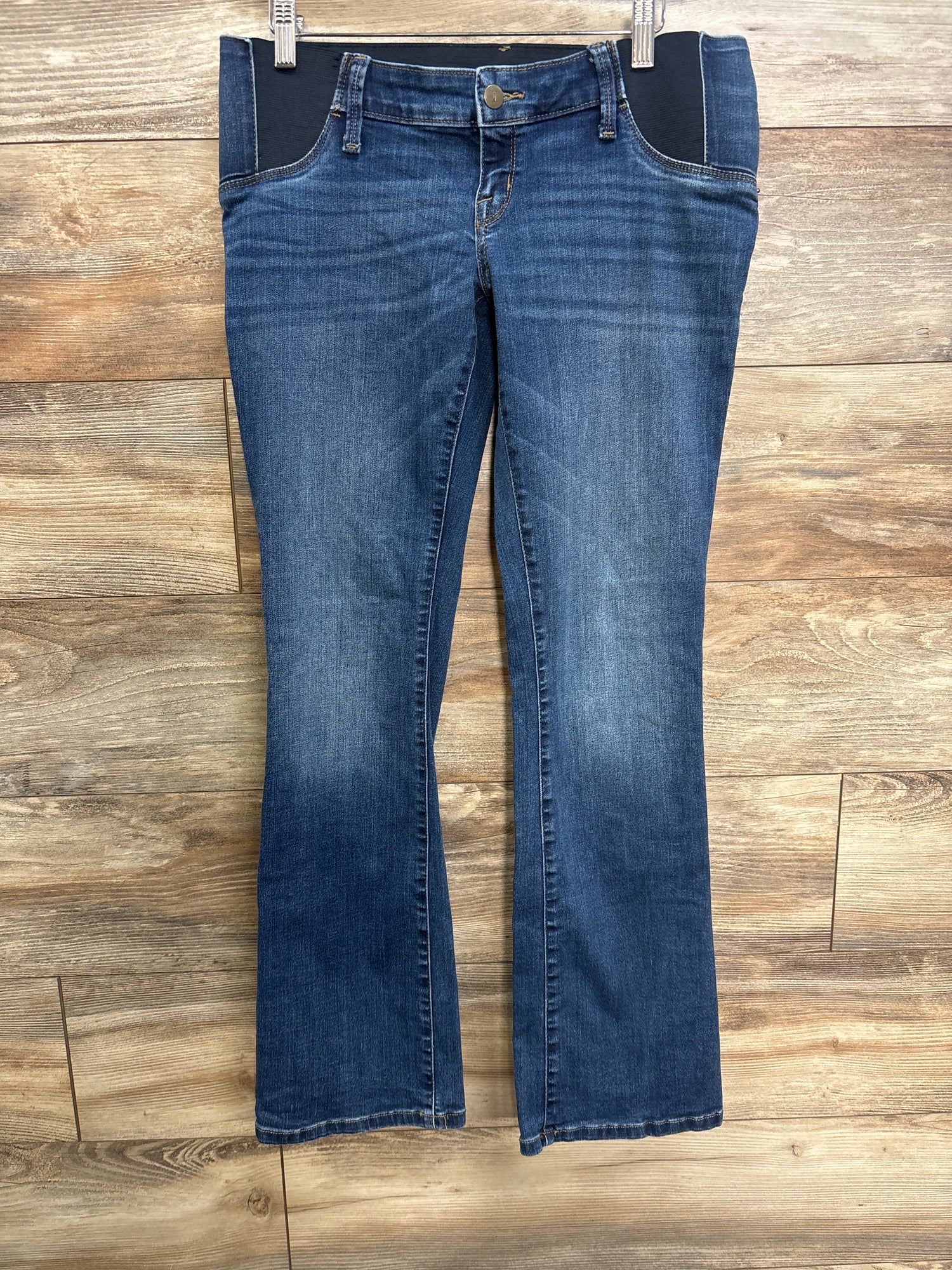 Isabel Maternity Side Panel Skinny Bootcut Jeans Blue sz Small (4/27R)