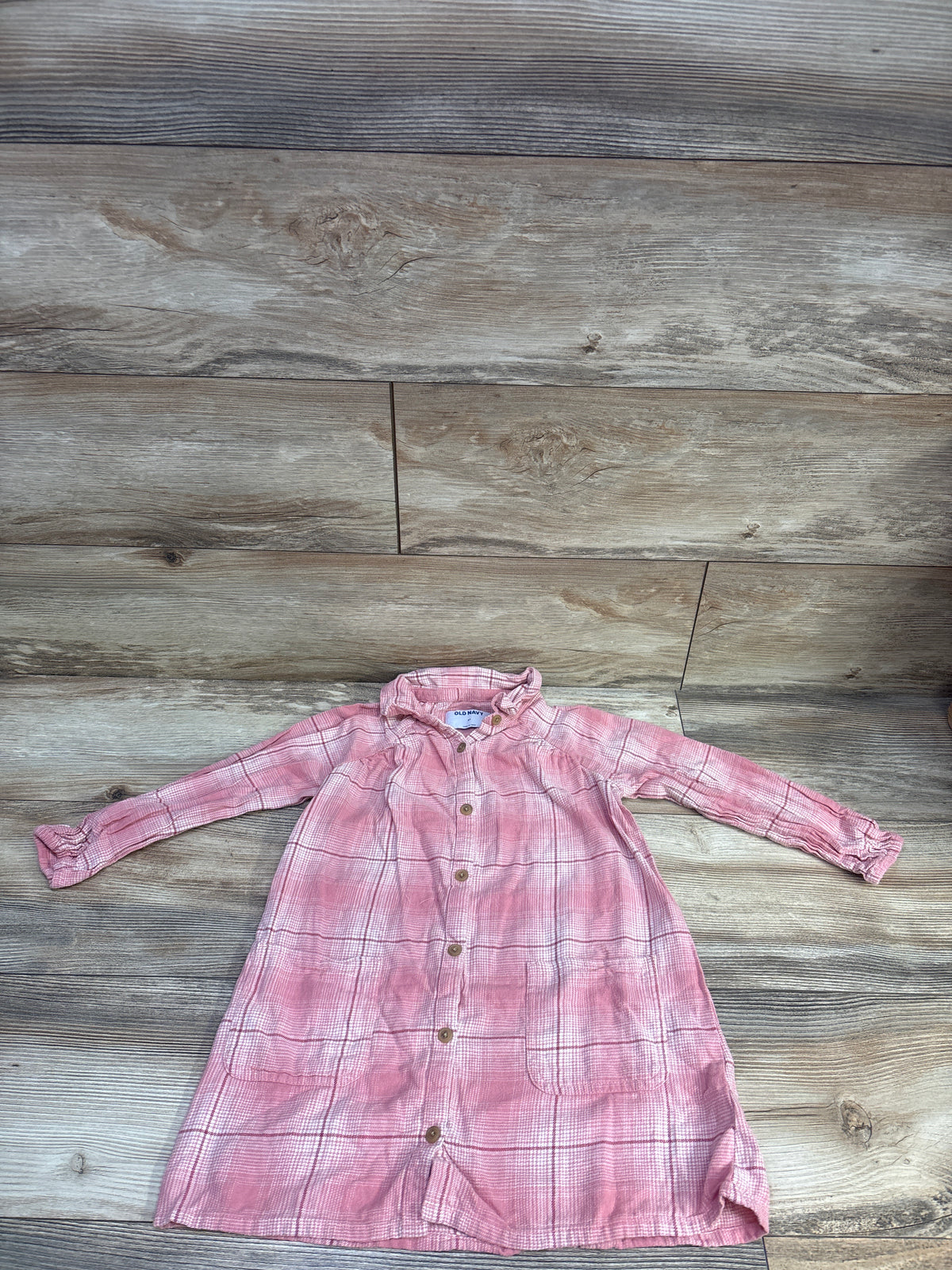 Old Navy Flannel Shirt Dress Pink sz 5T