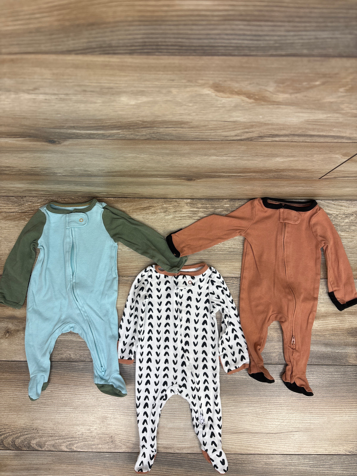 Cloud Island 3pk Sleepers Orange sz Newborn