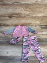 Reebok 3pc Track Jacket & Leggings Set Pink sz 3-6m