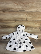 Little Me Rain Jacket Black Hearts White sz 12m
