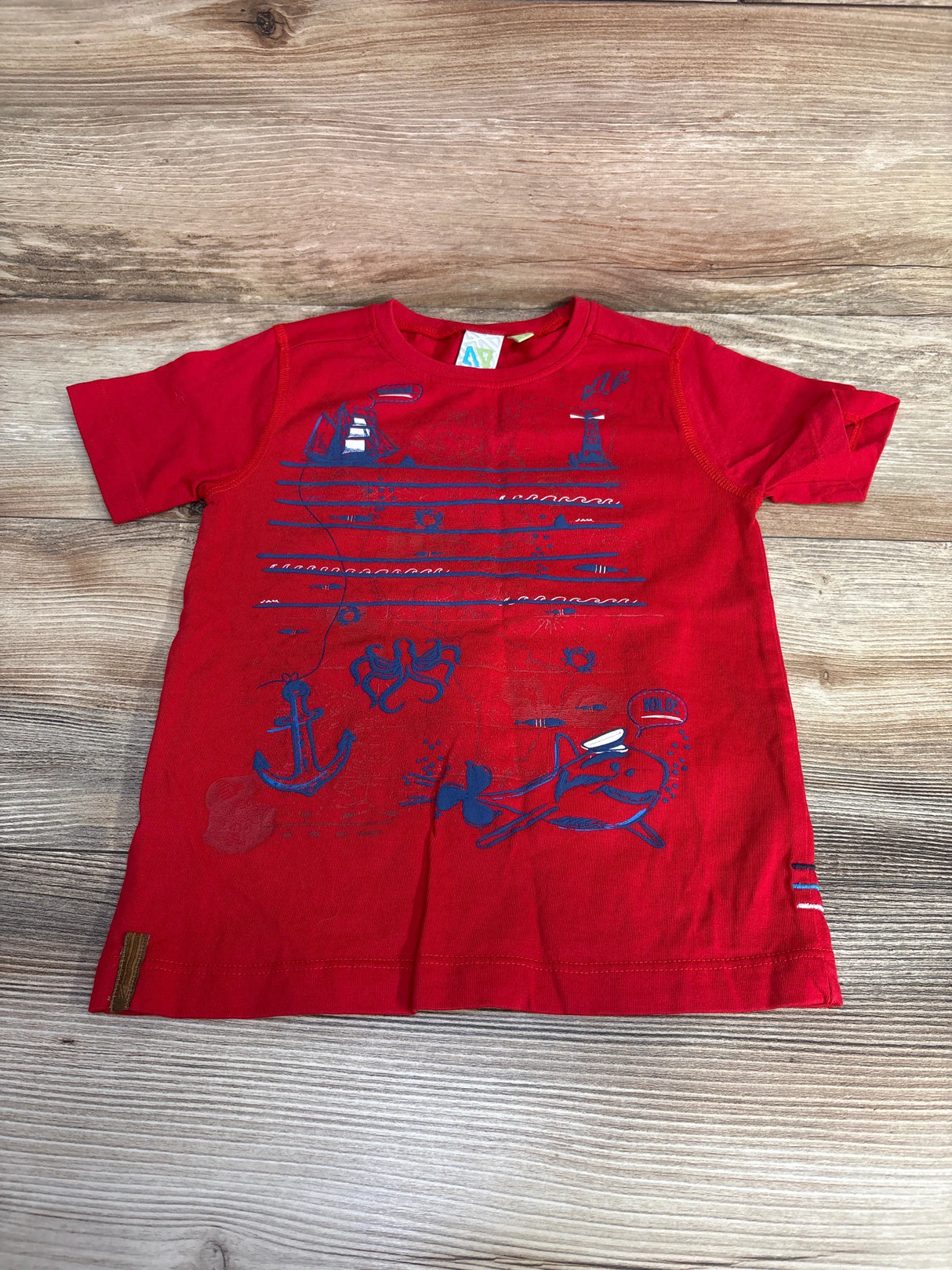Nanocollection Ships T-Shirt Red sz 3T - Me n Mommy To Be