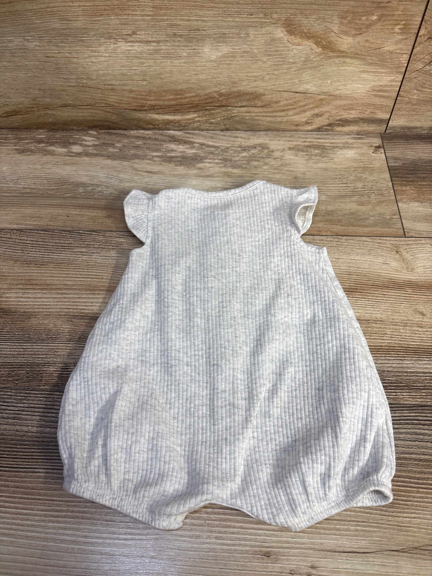 Carter's Ribbed Button Front Shortie Romper Grey sz 3m