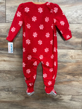 NEW Just One You Polka Dot Reindeer Blanket Sleeper Red sz 12m