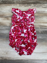 Jessica Simpson Floral Bubble Romper Red sz 24m