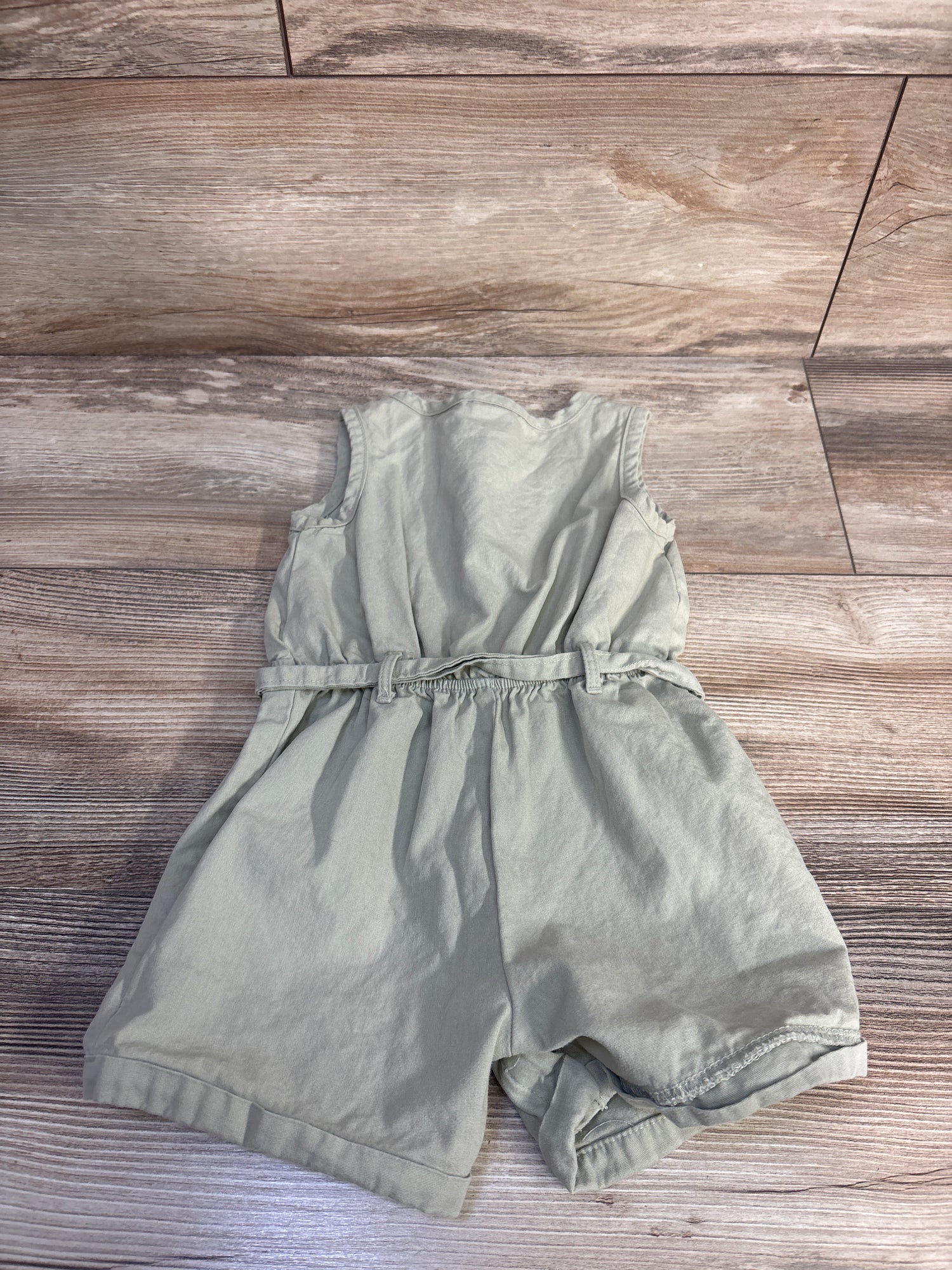 Carter's Belted Shortie Romper Green sz 18m