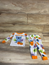 Disney 2pc Monster's Inc Halloween Pajama Set White sz 2T