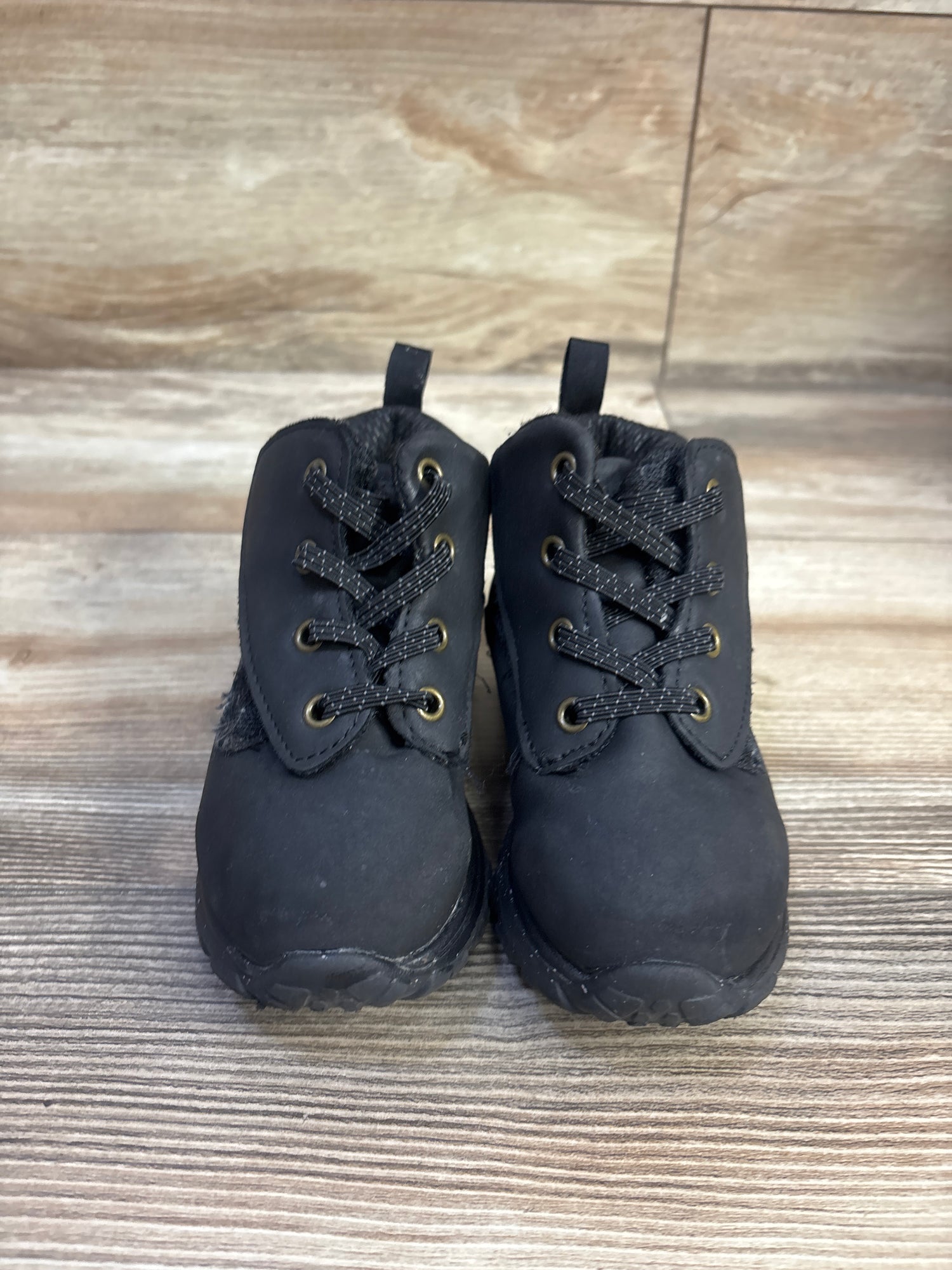 Wonder Nation Hook & Loop Boots Black sz 8c