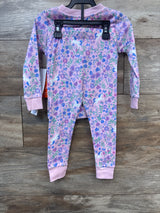 NEW Wonder Nation 2pc Floral Pajama Set Pink sz 2T