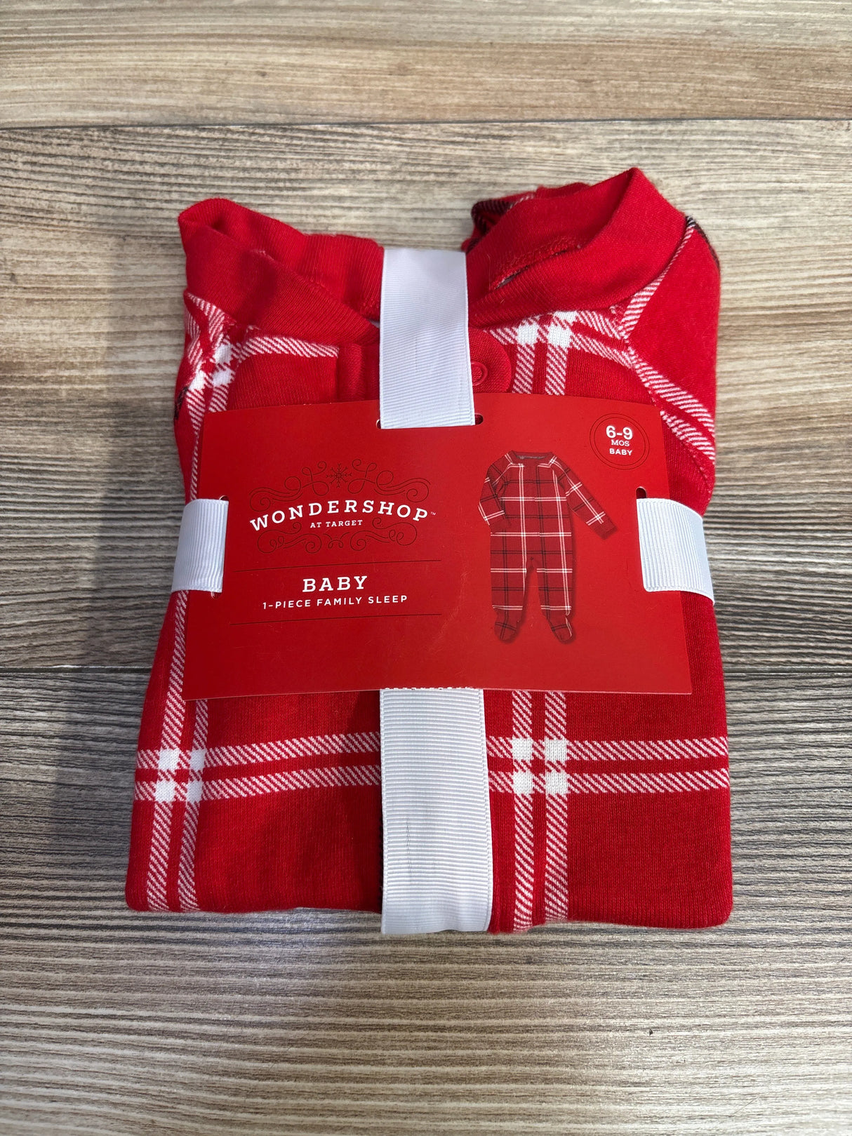 Wondershop Plaid Sleeper Red sz 6-9m