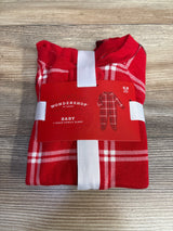 Wondershop Plaid Sleeper Red sz 6-9m