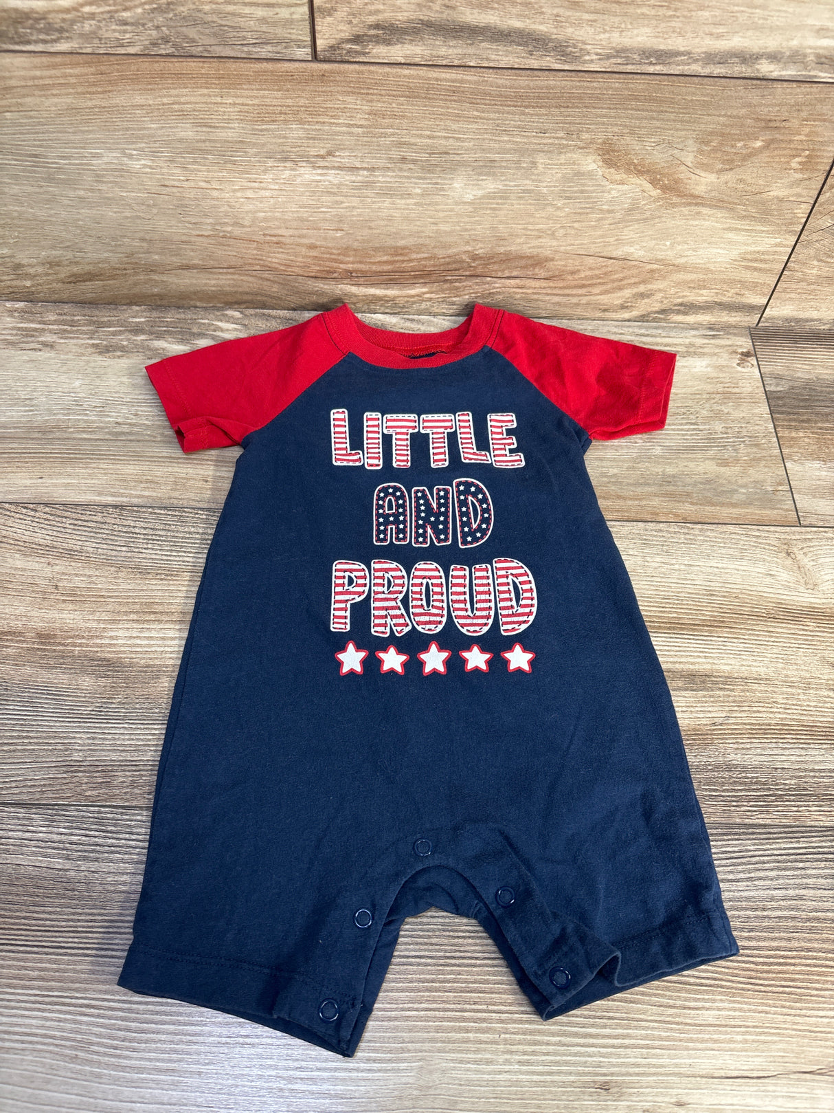 Way To Celebrate! Patriotic Little And Proud Romper Red sz 12m