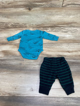 Carter's 2pc Dinosaur Bodysuit & Pants Blue sz Newborn