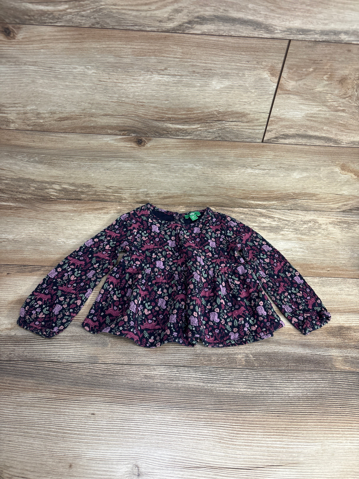 Dip Floral Peplum Top Navy sz 2T
