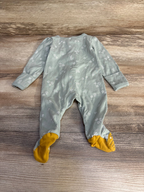 Carter's Heart Print Sleeper Green sz Newborn - Me n Mommy To Be