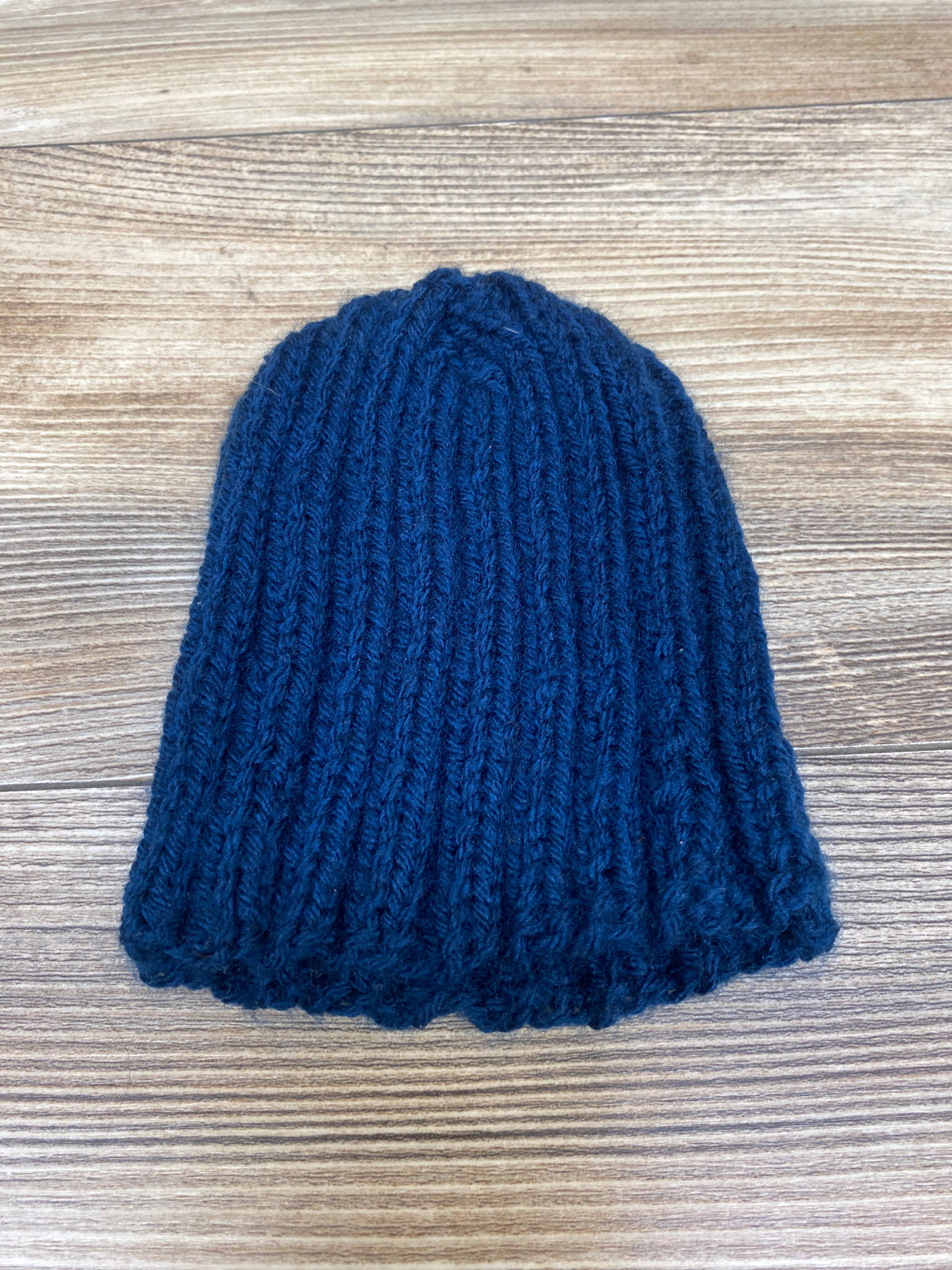 Handknit Newborn Beanie Navy