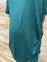 Ekouaer Ruched Shirt Emerald sz XXL