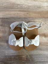 NWOT Janie & Jack Leather Bow Sandals White sz 4c