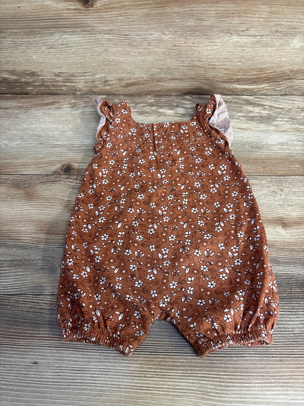 Just One You Floral Shortie Romper Brown sz 9m