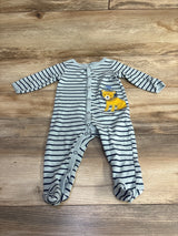 Carter's Striped Lion Sleeper Blue sz 9m