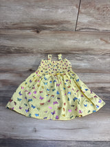Smocked Butterfly Print Dress Yellow sz 18m - Me n Mommy To Be