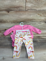 NEW Cat & Jack 3pc Quilted Sweatshirt & Pants Set Pink sz 0-3m
