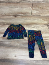 Old Navy 2pc Sleep Monster Pajama Set Navy sz 18-24m