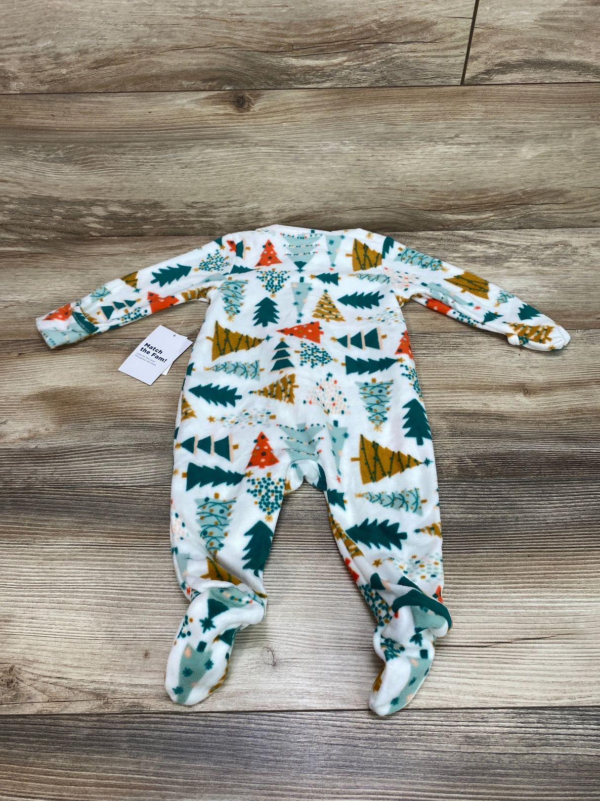 NEW Old Navy Christmas Trees Blanket Sleeper White sz 3-6m - Me n Mommy To Be