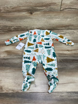 NEW Old Navy Christmas Trees Blanket Sleeper White sz 3-6m - Me n Mommy To Be