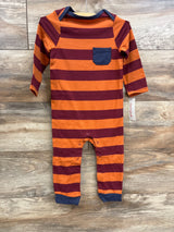 NEW Cat & Jack Striped Coverall Orange sz 18m