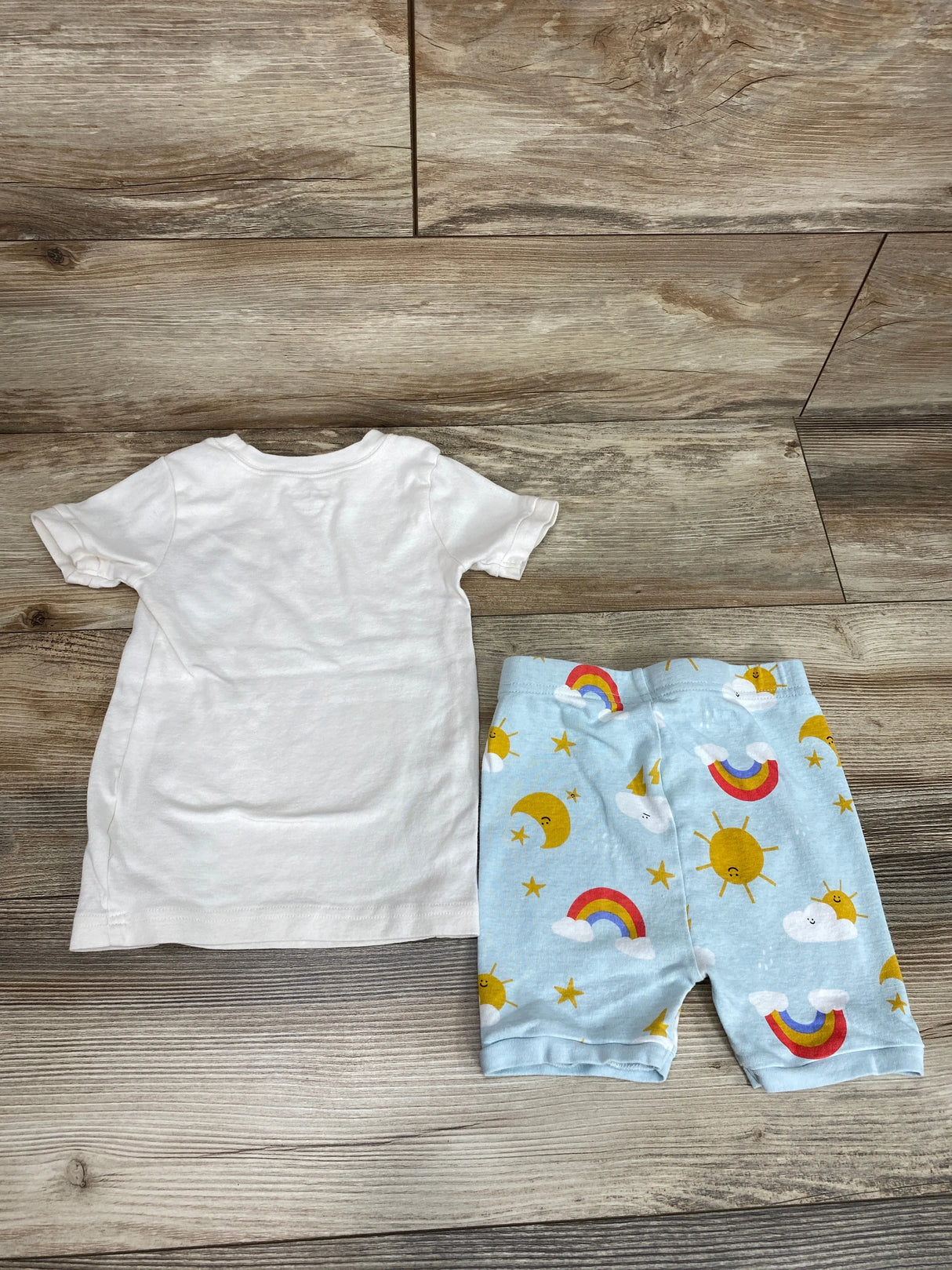 Old Navy 2pc Sunny Days Ahead Pajama Set White sz 4T