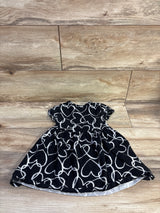 Jumping Beans Heart Print Dress Black sz 2T