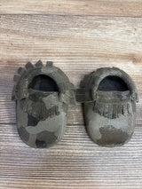 BirdRock Baby Soft Sole Moccasin Shoes Camo Green sz 4c